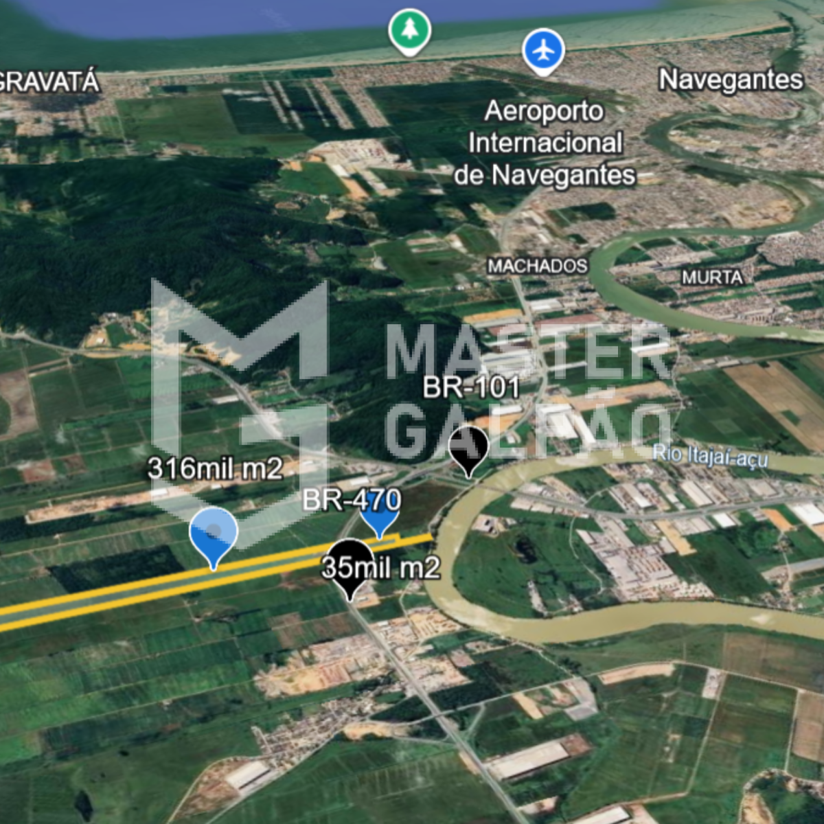Área Industrial 351.946m² | Volta Grande - Navegantes/SC